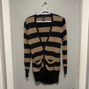 Talula Black and Tan Striped Cardigan